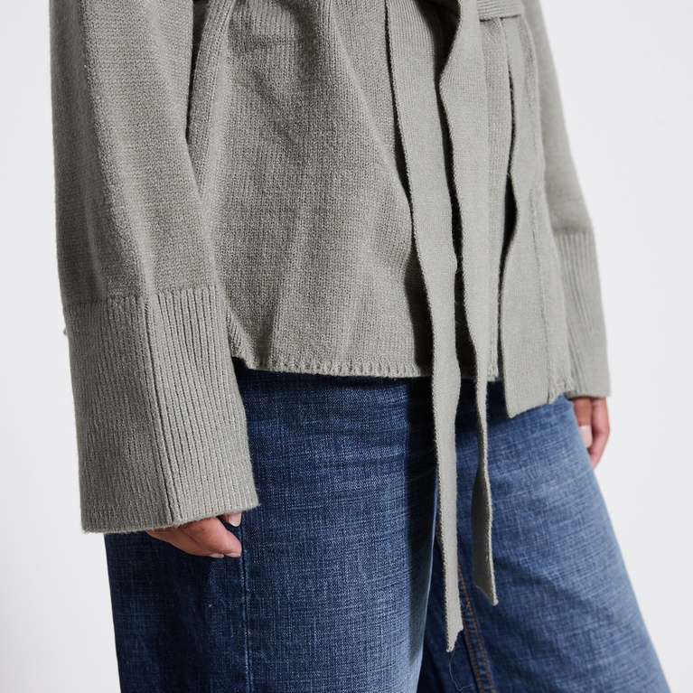 Tie waist knit cardigan "Colette"